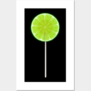 Lime Slice Lollipop Posters and Art